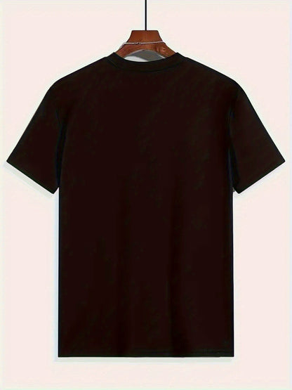 Guitar Printed Round Neck Men's T-Shirt