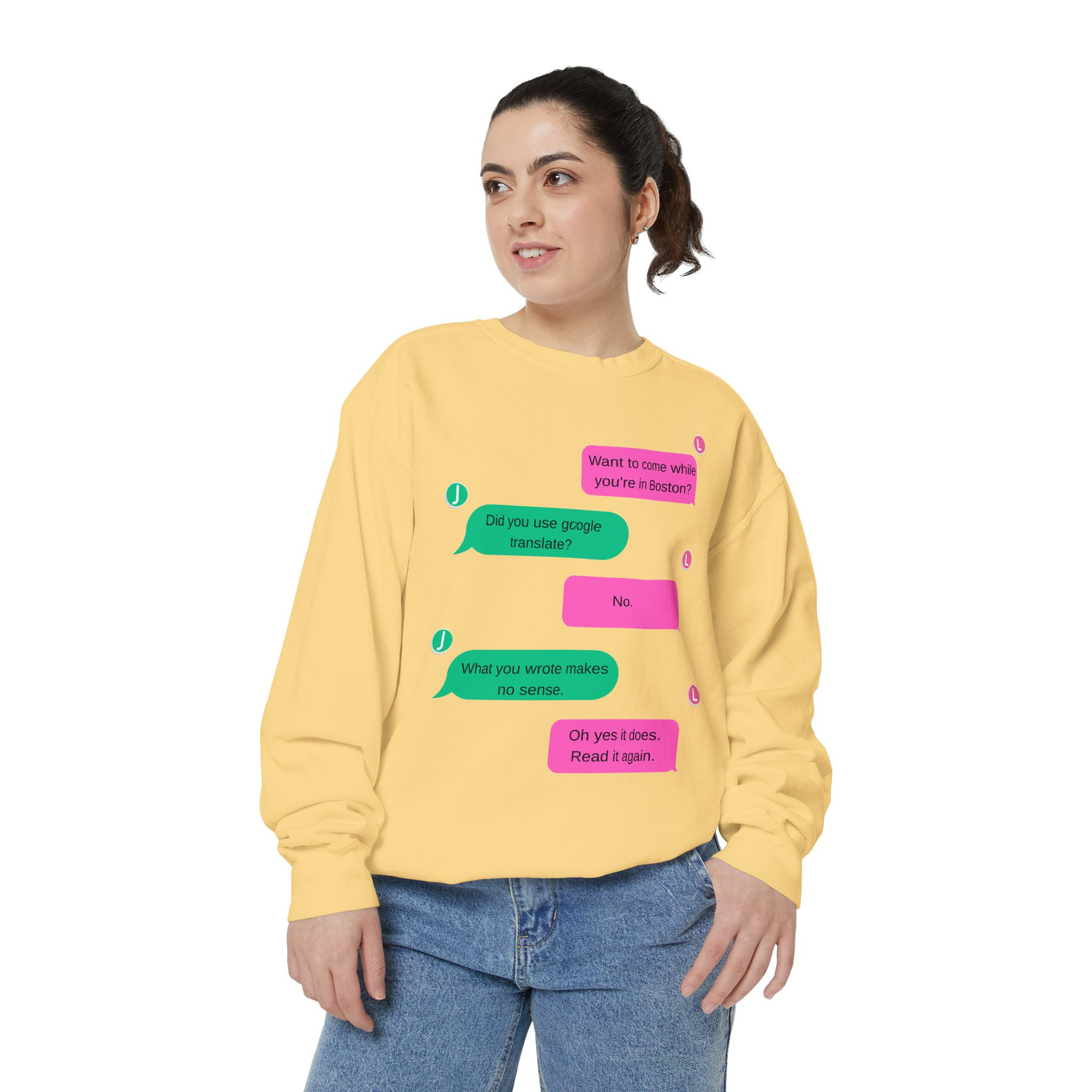 Heated Rivalry Inspired Pixel Love Text Message Sweatshirt