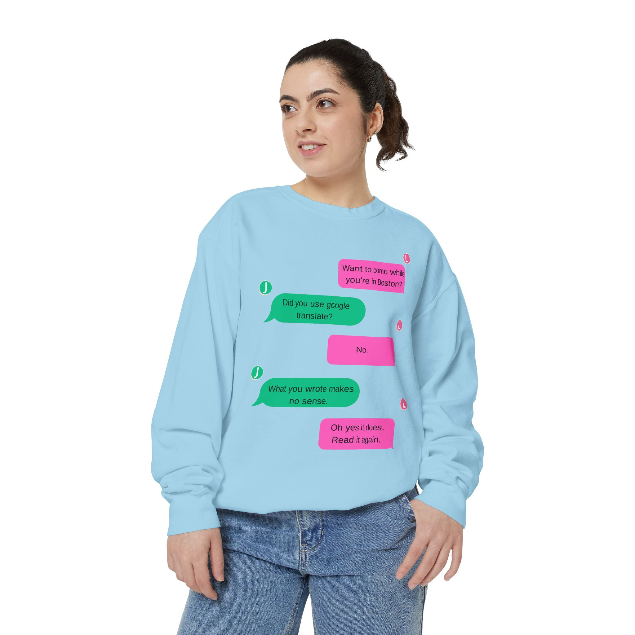 Heated Rivalry Inspired Pixel Love Text Message Sweatshirt