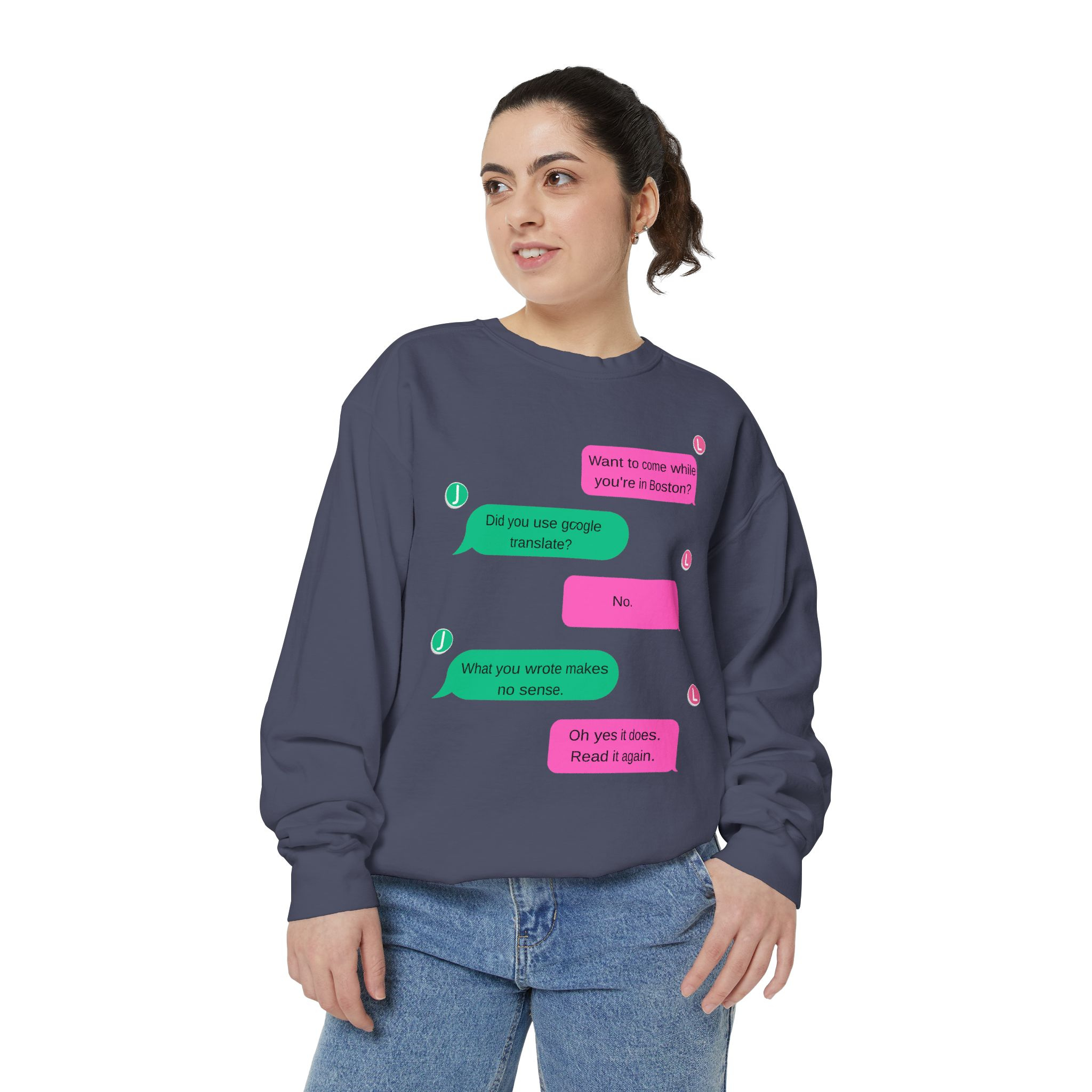 Heated Rivalry Inspired Pixel Love Text Message Sweatshirt