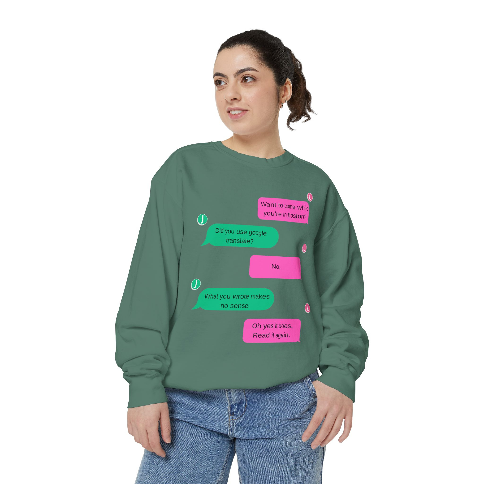 Heated Rivalry Inspired Pixel Love Text Message Sweatshirt