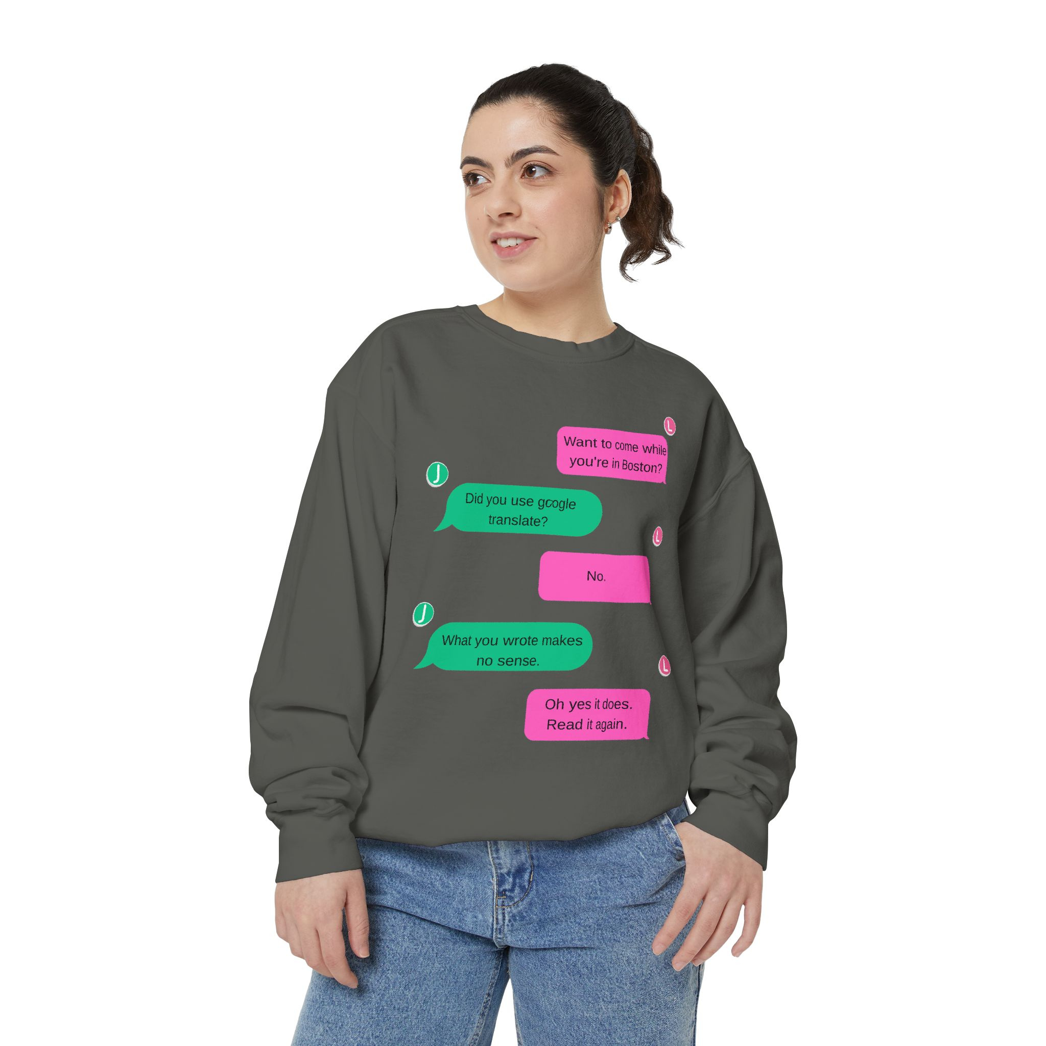 Heated Rivalry Inspired Pixel Love Text Message Sweatshirt