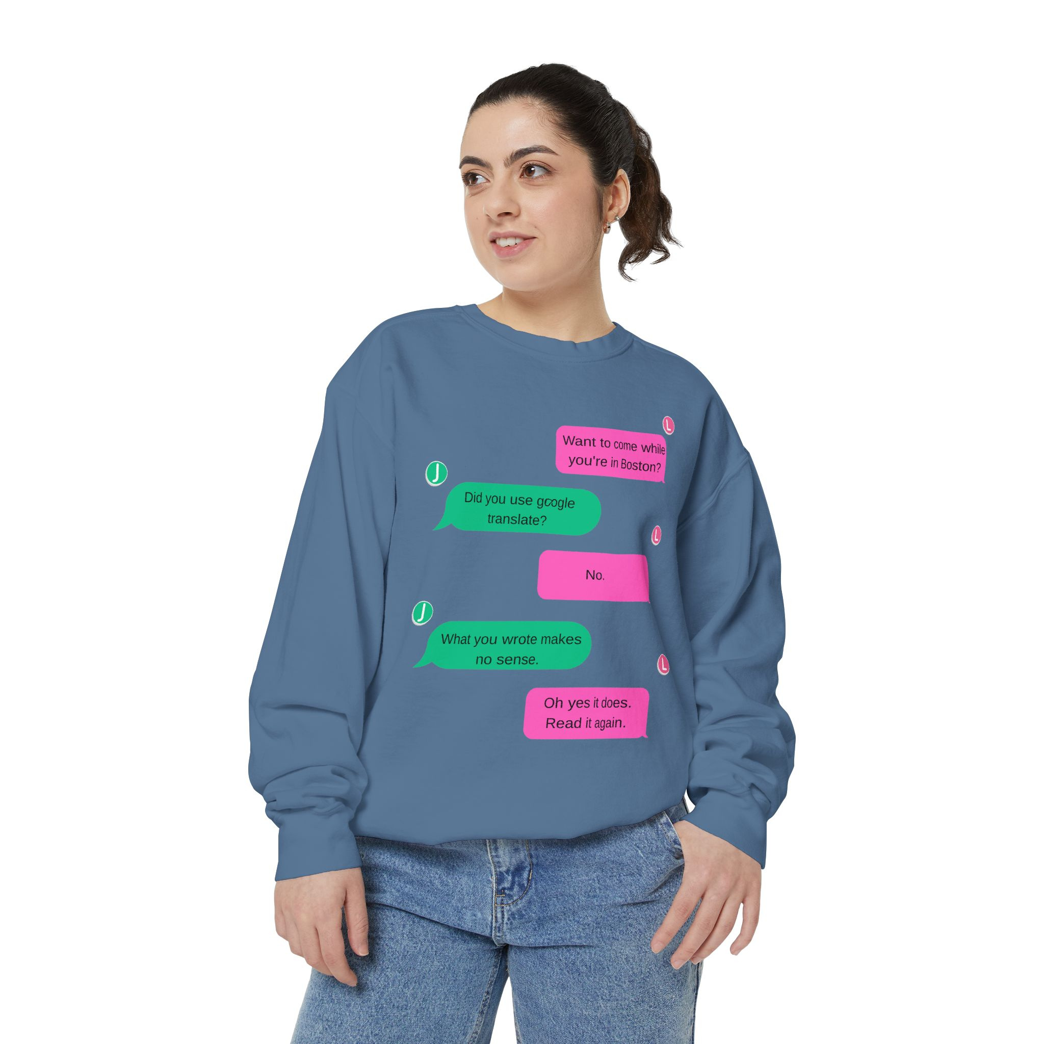 Heated Rivalry Inspired Pixel Love Text Message Sweatshirt