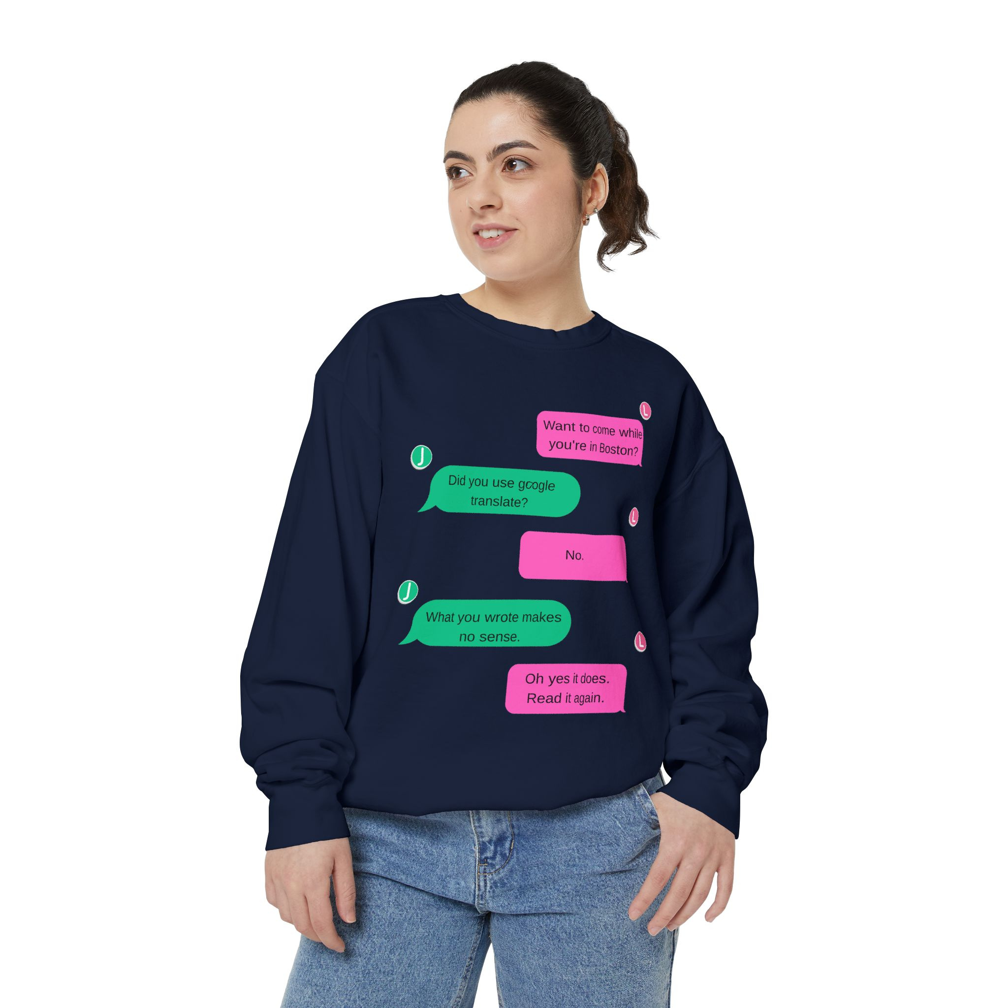 Heated Rivalry Inspired Pixel Love Text Message Sweatshirt