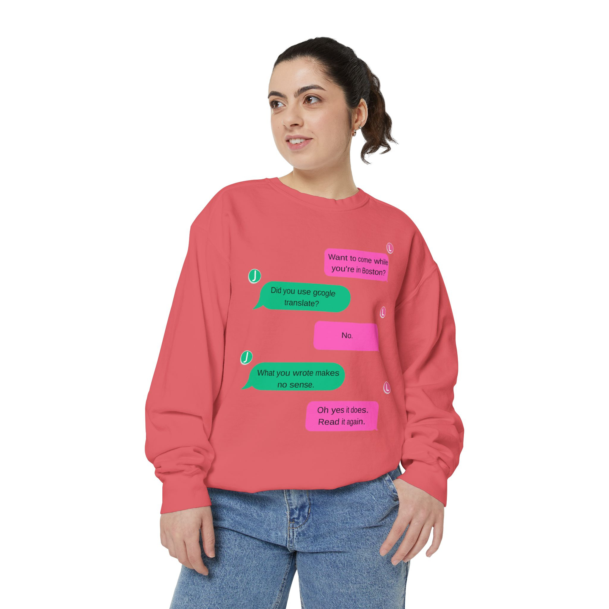 Heated Rivalry Inspired Pixel Love Text Message Sweatshirt
