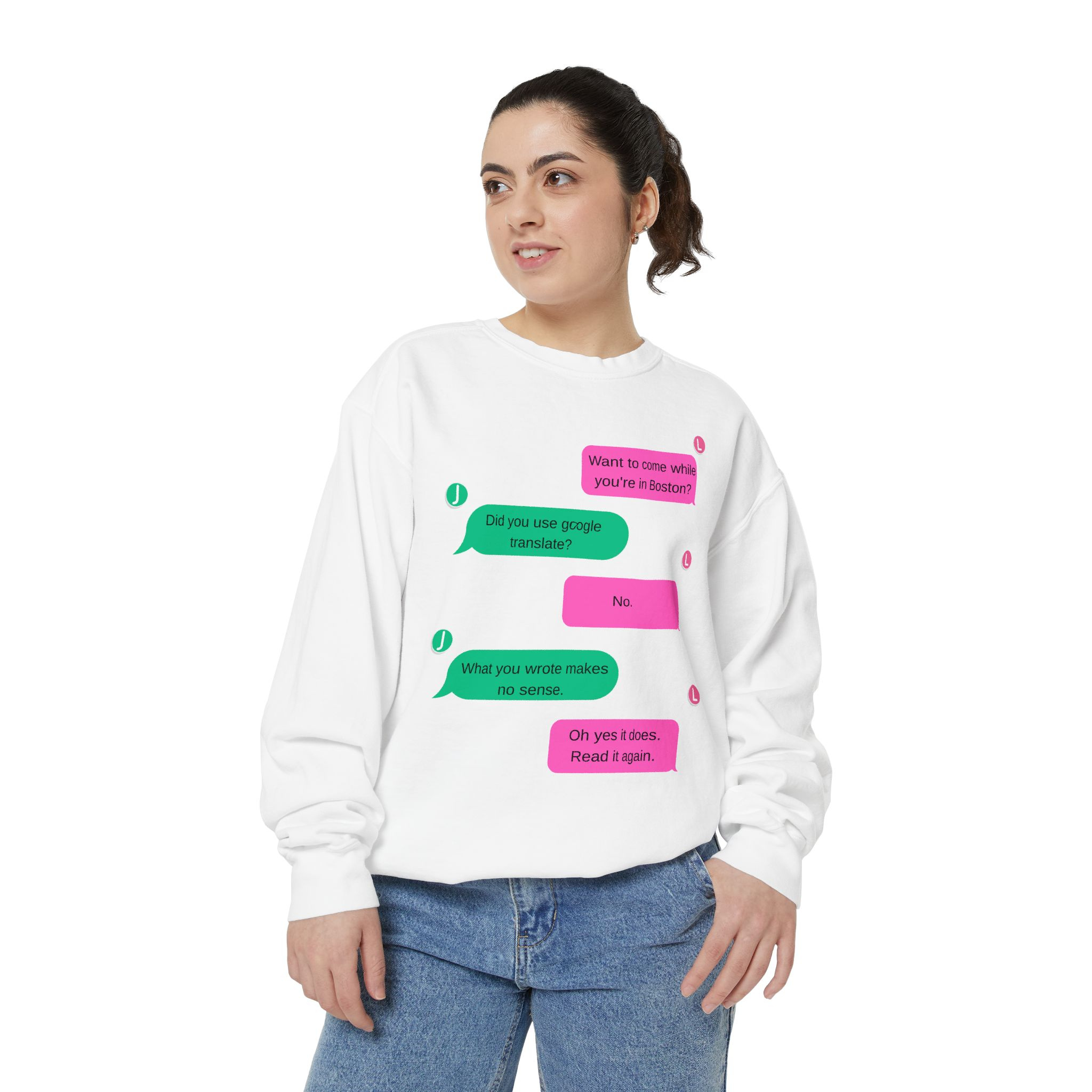 Heated Rivalry Inspired Pixel Love Text Message Sweatshirt