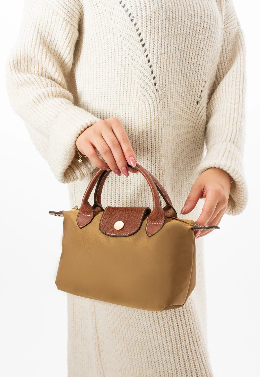 Hakiki Deri Detaylı Longchamp Model Kadın Omuz Çanta