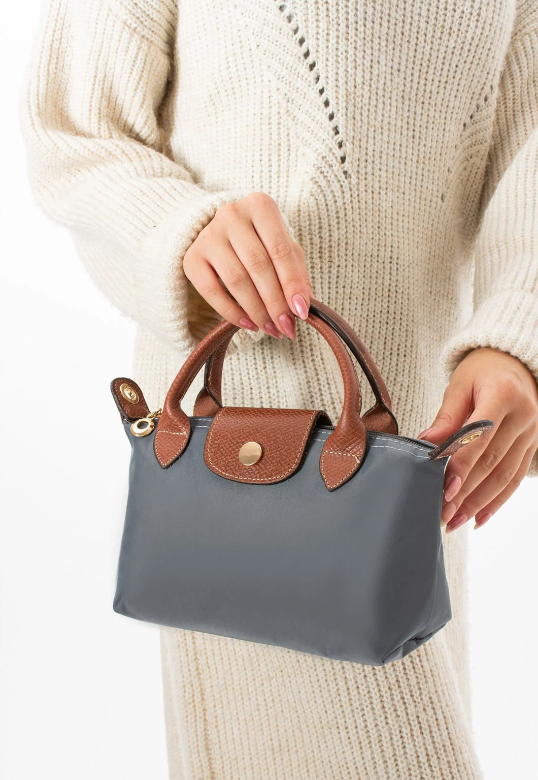 Hakiki Deri Detaylı Longchamp Model Kadın Omuz Çanta