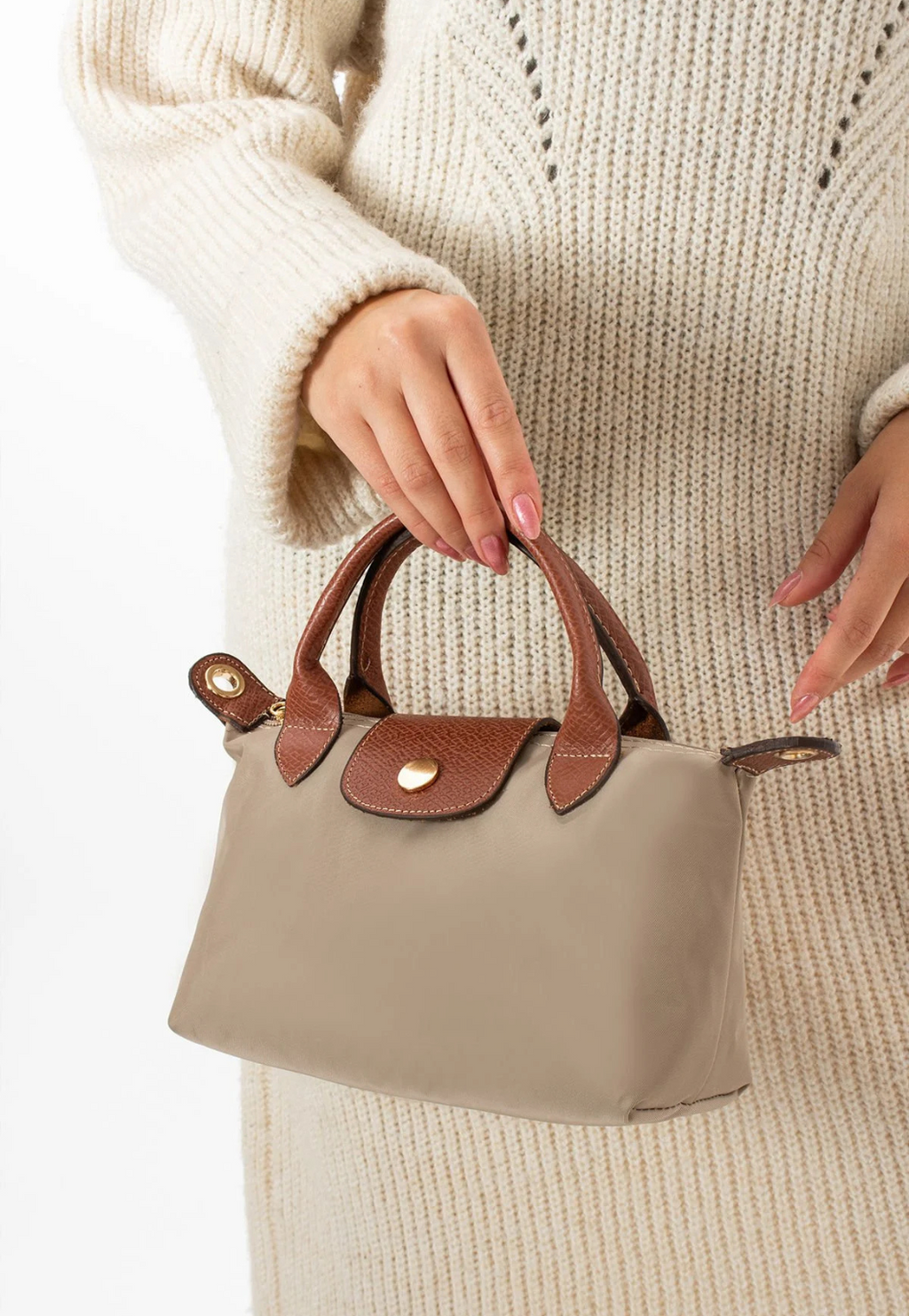 Hakiki Deri Detaylı Longchamp Model Kadın Omuz Çanta