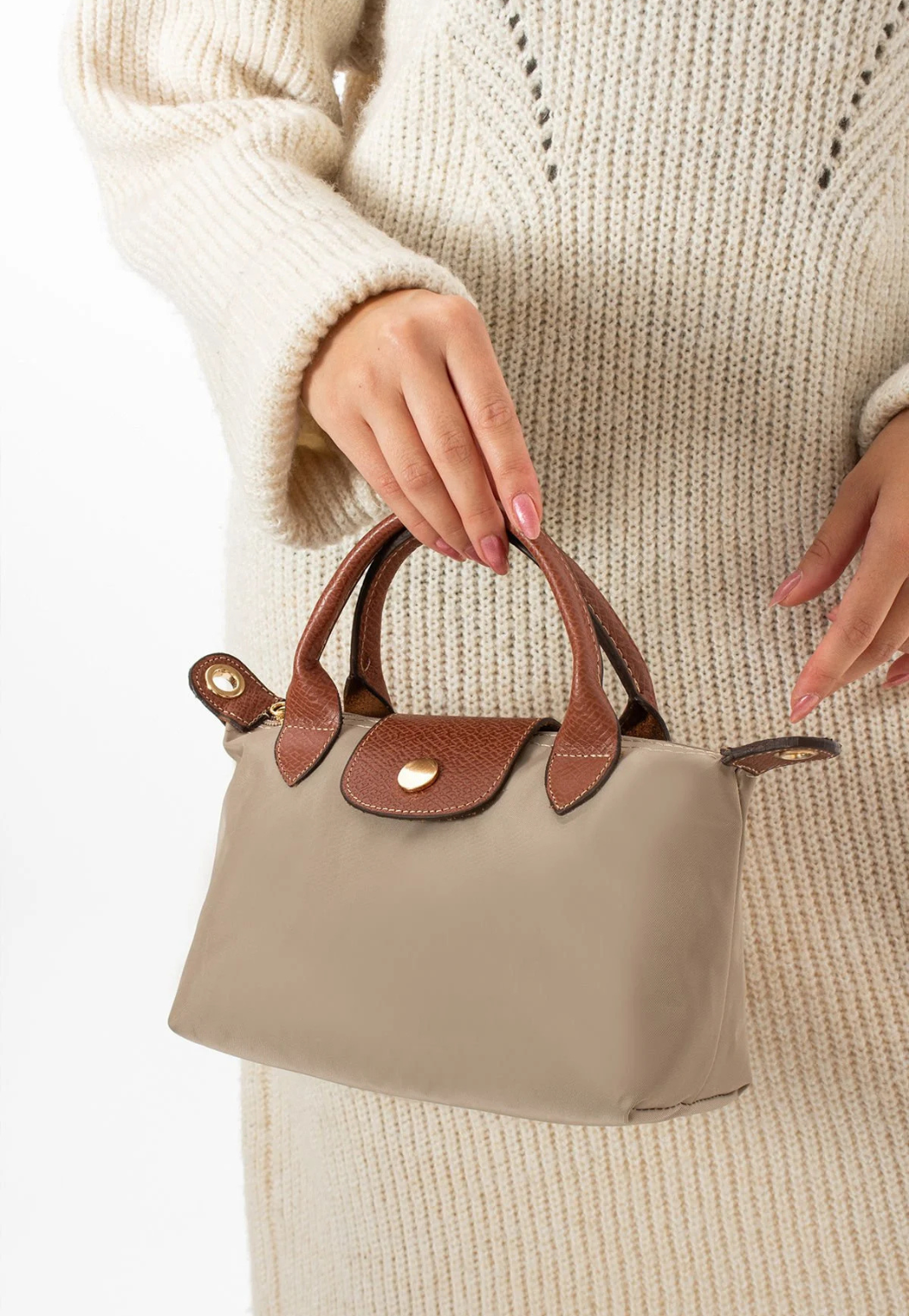 Hakiki Deri Detaylı Longchamp Model Kadın Omuz Çanta