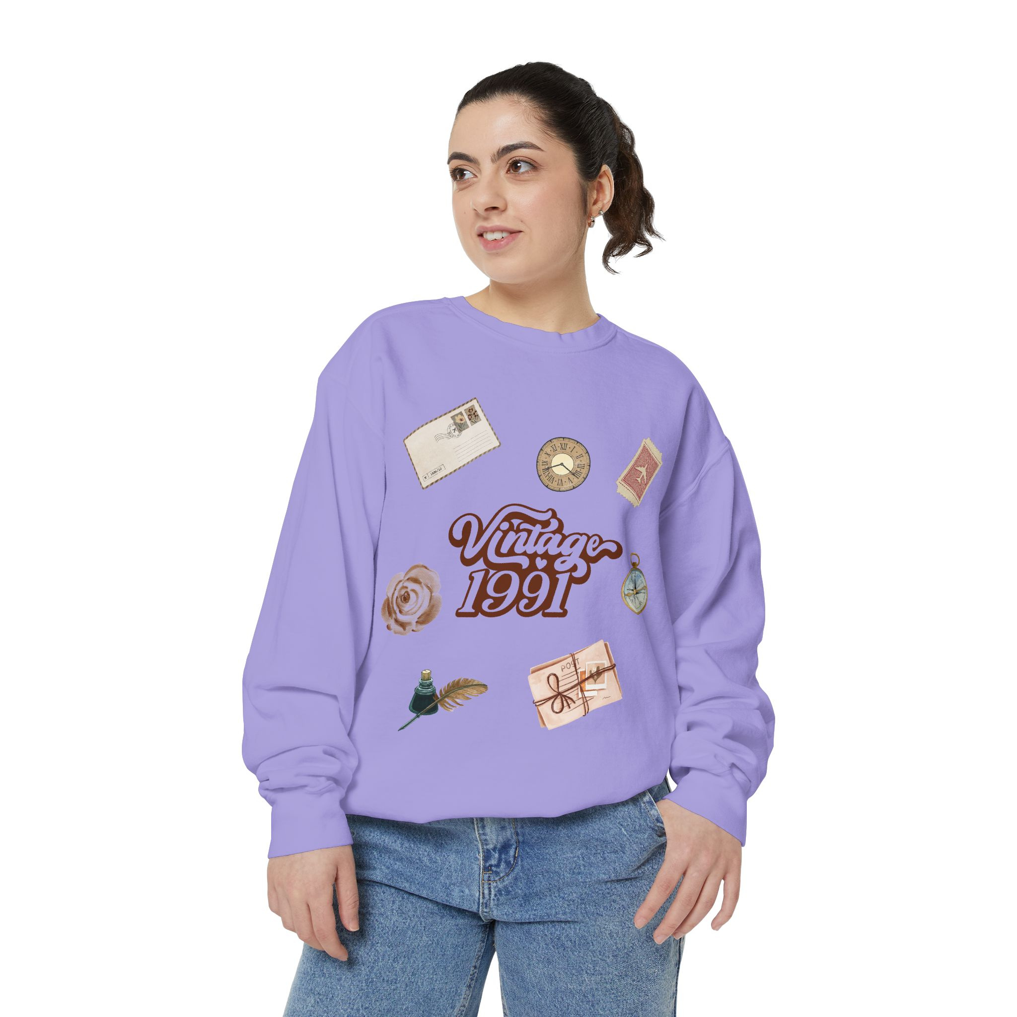 Vintage 1991's Retro Sweatshirt Nostalgia Graphic Crewneck