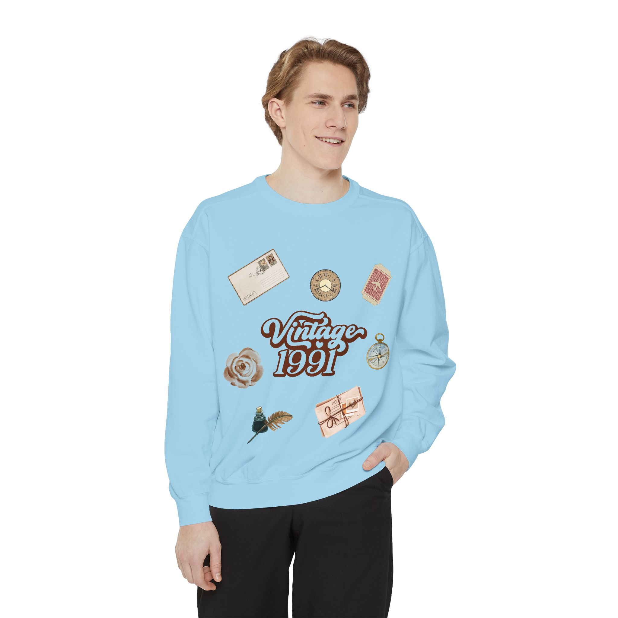 Vintage 1991's Retro Sweatshirt Nostalgia Graphic Crewneck