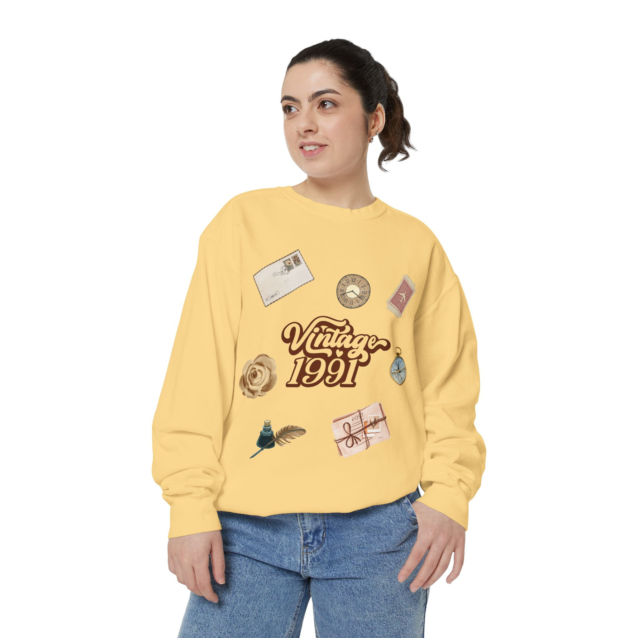 Vintage 1991's Retro Sweatshirt Nostalgia Graphic Crewneck