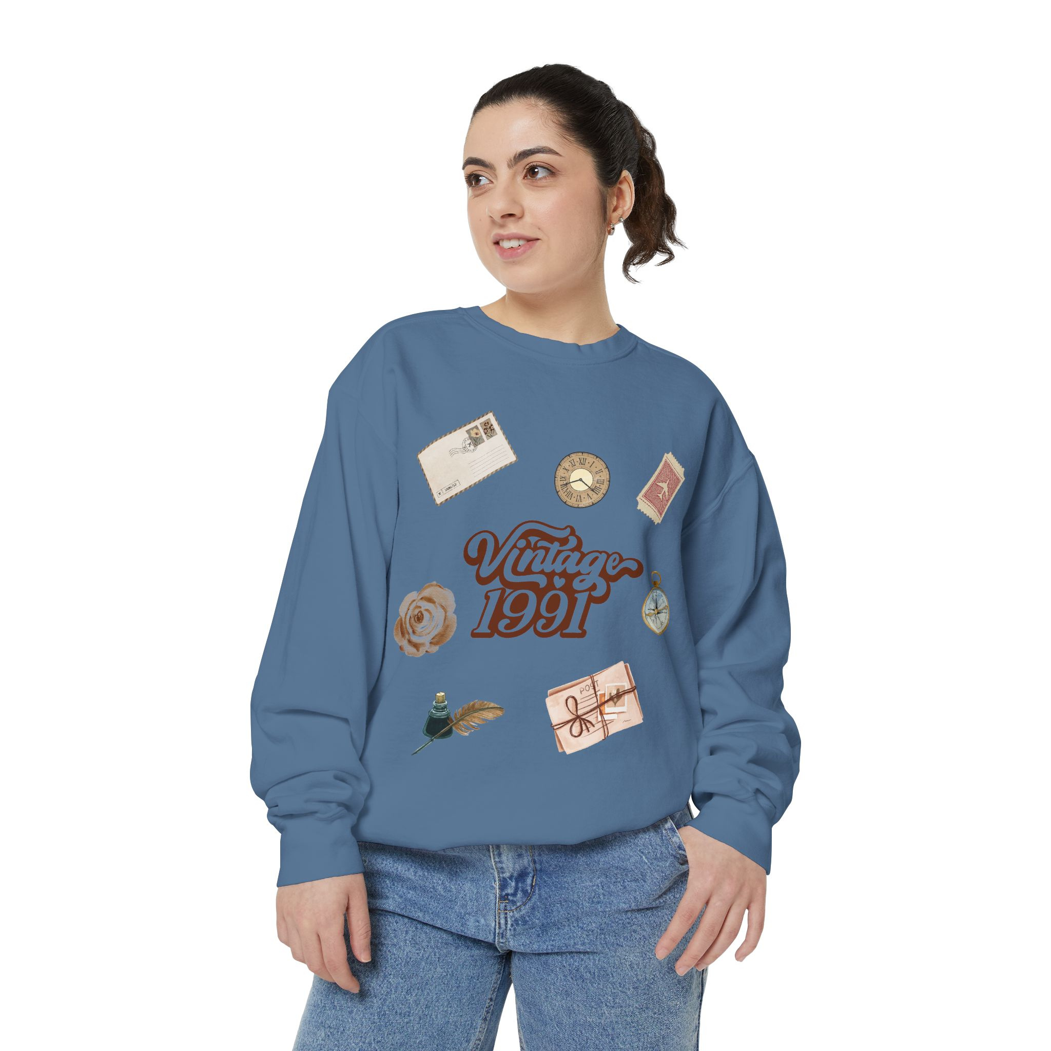 Vintage 1991's Retro Sweatshirt Nostalgia Graphic Crewneck