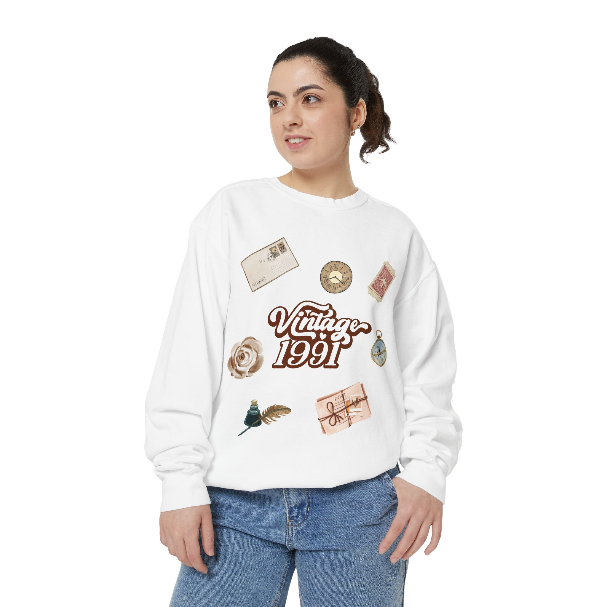 Vintage 1991's Retro Sweatshirt Nostalgia Graphic Crewneck